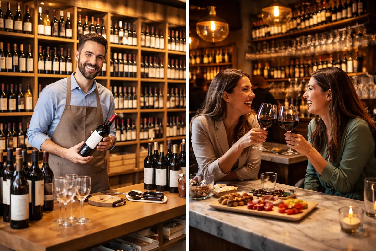 Quelle est la différence entre un caviste et un bar à vin