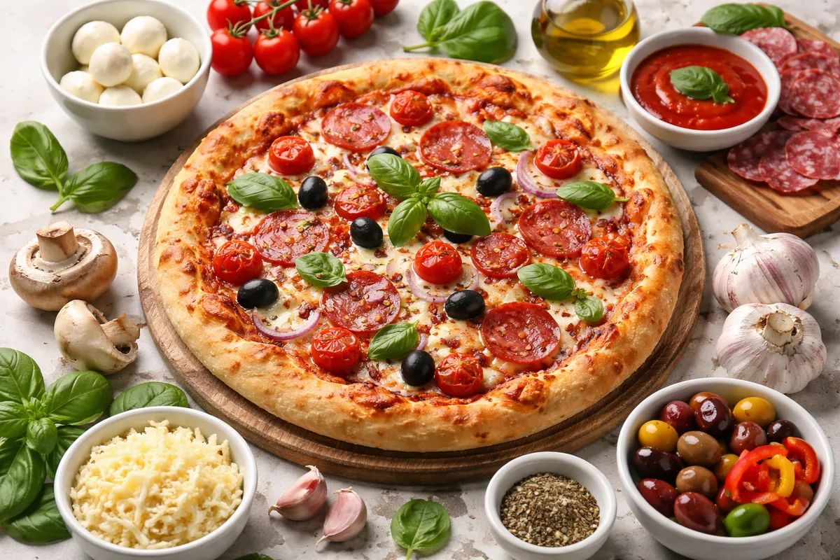 Comment préparer une pizza maison avec des ingrédients et des recettes variées