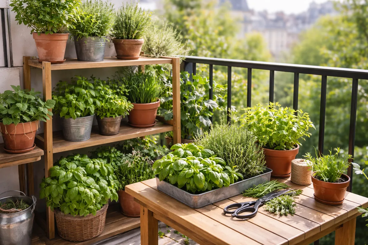 Comment créer un jardin d'herbes aromatiques sur un petit balcon